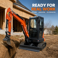 LIVRAISON GRATUITE Mini-excavatrice de 3 tonnes CE EPA, excavatrice sur chenilles, moteur Kubota, mini-excavatrice de 1 tonne, 2 tonnes, excavatrice agricole