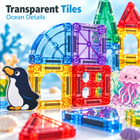 Tuiles magnétiques 3,75 cm, mini-ensemble de voyage, boîte en métal, blocs de construction magnétiques, jouet éducatif portable pour les tout-petits, les enfants, les garçons et les filles