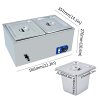 Bain-marie électrique commercial de qualité professionnelle 2026, préchauffage plus rapide et économie d'énergie, idéal pour réchauffer les aliments