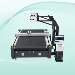 Цифровая автоматическая осциллирующая машина для резки рисунка одежды/текстиля/ткани/одежды, круглый нож с ЧПУ, машина для резки обивки ткани