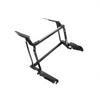Charnière convertible en fer noir 01-05 pour table basse moderne d'appartement, mécanisme à ressort, longueur personnalisable, emballée, pour bricolage