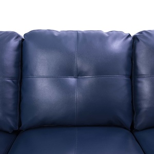 Canapé inclinable 3 places en cuir de style moderne, classique pour salon, hôtel, mobilier de cinéma inclinable en tissu - Product Image 5