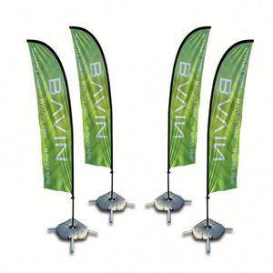 Bannières promotionnelles personnalisées en forme de goutte d'eau, kit de poteaux de drapeau plume pour la plage et piquets de sol - Product Image 4