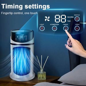 3-in-1 Portable Desktop Tower Fan with Humidification & Cooling 6 Speeds Personal Air Cooler for Home Office - Product Image 4