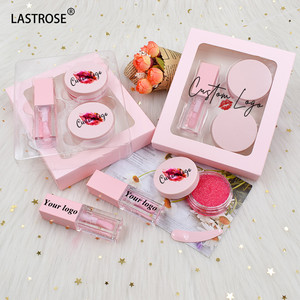 Kit de Cuidado Labial Rosa de Marca Privada, Mascarilla Labial Vegana, Exfoliante Labial Hidratante con Brillo Natural - Product Image 1