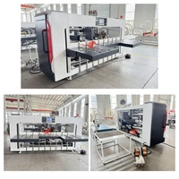 Nieuwe semi-automatische dubbelwandige kartonnen stikmachine voor 5-laags en 7-laags golfkarton, zwaar gebruik, export, verzenddozenproductie, Oray