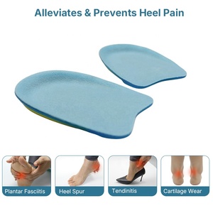 Semelles de confort de sport Coussin d'absorption des chocs en <span class=keywords><strong>gel</strong></span> Coussin de chaussure Éperon en silicone Soulagement de la douleur <span class=keywords><strong>Semelle</strong></span> intérieure Demi-<span class=keywords><strong>semelle</strong></span> Talon Coupe Amortiguador - Product Image 2