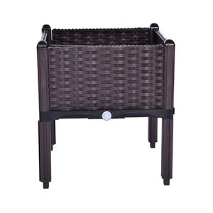 Produit de jardinage pour la maison : Grand bac à légumes surélevé en plastique, carré, assemblé, pour la culture de fleurs et de légumes - Product Image 4