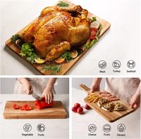 Planche à découper en bois pour la cuisine, planche à découper épaisse, grande planche à découper en bois, plateaux en bois pour dinde, viande, fruits