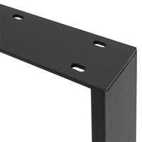 Pieds de Table ajustables en fer métallique noir, ensemble de 2 pièces, pour le bureau et le Restaurant, haute qualité