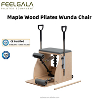 Chaise Wunda de Pilates en bois d'érable nord-américain de luxe, qualité studio, chaise de stabilité de haute qualité pour centre de Pilates professionnel