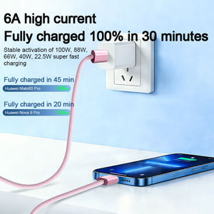 Cable USB C a USB C Trenzado Colorido Macar con Carga Rápida PD de 60 W y 12 Meses de Garantía para Teléfono Móvil - Product Image 2