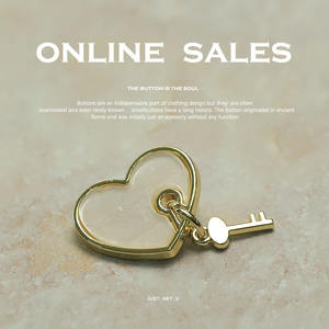 ชุดสูทผู้หญิงกระดุมโลหะสังกะสีอัลลอยสำหรับผู้หญิงกระดุมเย็บรูปหัวใจ18มม. 23มม. แปลกใหม่ - Product Image 4