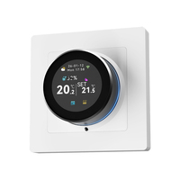 Termostato de Habitación Programable Diario con Perilla Giratoria de 16A para Calefacción por Suelo Radiante, con Iconos Coloridos ℃   y ℉   Pantalla