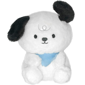 All'ingrosso PP cotone imbottito cagnolino peluche giocattoli con bavaglino alla rinfusa per bambini camera <span class=keywords><strong>da</strong></span> letto con decorazioni animali Kawaii bianco peluche cane - Product Image 1