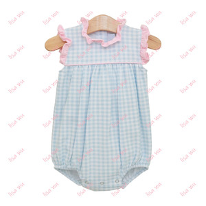 Conjuntos de Ropa para Hermanas, Vestidos Azules a Cuadros para Niñas con Volantes Rosas, Conjunto de Ropa de Verano sin Mangas para Niñas - Product Image 4