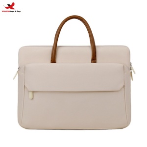 Waterproof Ladies Laptop <b>Bag</b> Casual Fashion Business Briefcase Solid Color Zipper Closure Laptop Handbag RTS Bulk Mixed Order - Product Image 1