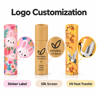 Baume à lèvres en tube de papier kraft écologique avec logo personnalisé/marque privée, formule hydratante, vente en gros OEM/ODM 10g