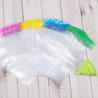 Sachet de congélation jetable en PE refermable pour bâtonnets glacés, avec double fermeture éclair, sans BPA, épais, compatible congélateur, pour lait et glaces DIY