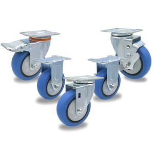 Hochleistungs-Drehscheiben-Laufräder 4 Zoll grau tpr mittelschweres Lenkrad - Product Image 3