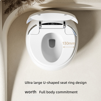 Toilette intelligente monobloc moderne à double chasse, fonctionnement silencieux, bidet intelligent monobloc pour l'aménagement intérieur de la maison