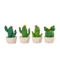 Mini-paysage en résine, cactus en pot, ornements décoratifs DIY pour la maison, accessoires décoratifs pour bureau et voiture, petit format
