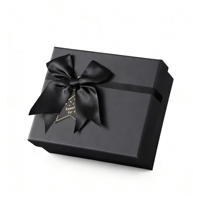 Boîte cadeau chic noire mate