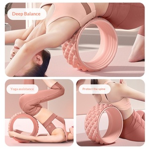 Herramienta de <span class=keywords><strong>Yoga</strong></span> para Estiramiento de Espalda, Rueda de <span class=keywords><strong>Yoga</strong></span> Lotus con Capacidad de Carga de 500 Libras - Product Image 3