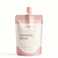 Pochette souple personnalisée imprimée avec bec verseur pour soins liquides, anti-fuite, rechargeable, à fond stable, pour cosmétiques, crème solaire visage et corps