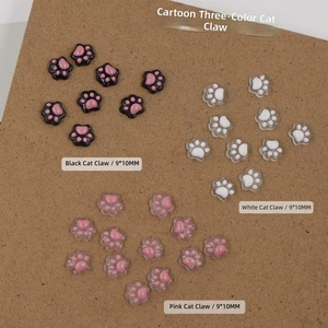 Nouveaux Breloques d'Ongles Patte de Chat Colorées et Adorables TSZS, Ornements 3D en Résine de Dessin Animé pour Manucure DIY, Vente en Gros pour Ongles à Presser - Product Image 4