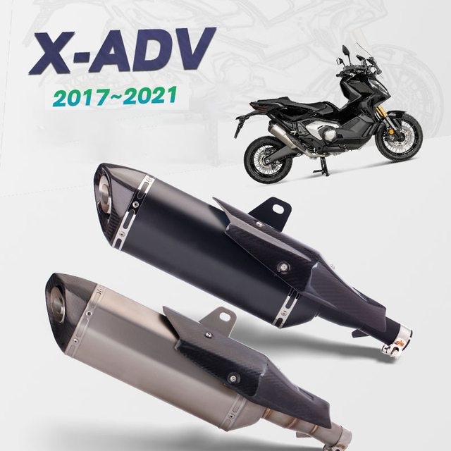 Stainless Steel Slip-On Exhaust Honda XADV 750cc Muffler Replacement Euro 4 Compliant Aftermarket Silencer for Adventure Touring