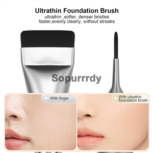 Brocha de Maquillaje Personalizada con Logotipo, Brocha Plana Ultrafina Premium para Base, Sin Absorción de Polvo, Brocha Líquida Sin Costuras, Brocha Transparente para Maquillaje - Product Image 3
