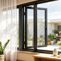Ventana Corredera de Aluminio con Rotura de Puente Térmico, Doble Acristalamiento, Vidrio Templado, Eficiente Energéticamente, para Uso en Viviendas, Villas y Apartamentos