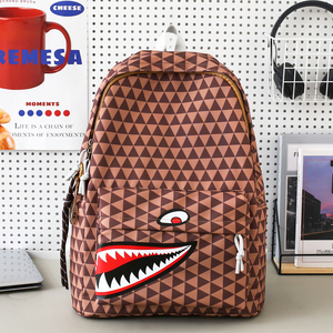 Mochila con Patrón Geométrico para Parejas, con Cierre, Casual, para Adolescentes, para Viajes Escolares, Mochila de Moda para el Día a Día - Product Image 2