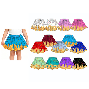 Jupes de yoga imprimées pour filles, collection été, vente en gros, vêtements de sport athlétiques en coton biologique pour enfants - Product Image 1