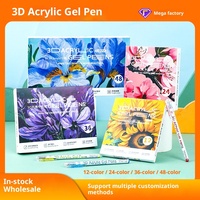 Stylo Gel Acrylique Coloré Neutre pour Journal, Style Instagram, Séchage Rapide, Pointe de 1,0 mm, Écriture Fluide, Pointe en Forme de Balle, Idéal pour Étudiants