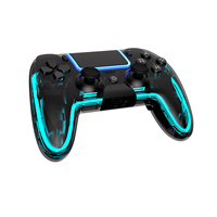 Manette de jeu sans fil Saitake pour Playstation 4 avec design d'éclairage RVB, manette de jeu PS4
