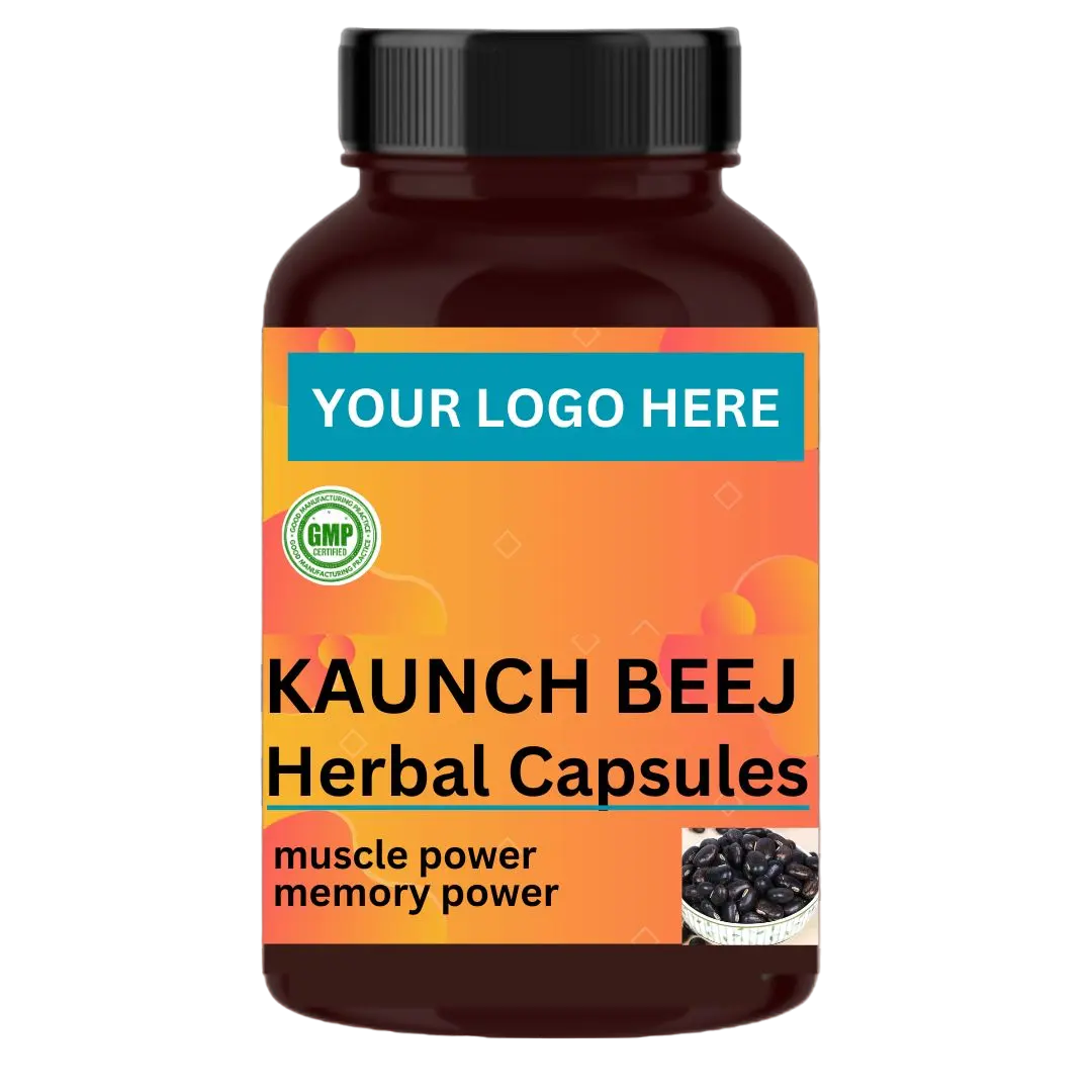 Kaunch Beej Herbal Capsules: Boost Libido & Stamina Mucuna pruriens capsules Customization available, Private labeling