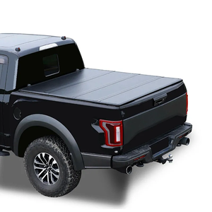 YBJ accessoires de voiture dur tri pli tonneau <span class=keywords><strong>couverture</strong></span> de <span class=keywords><strong>lit</strong></span> de camion Double cabine pour Land Cruiser LC76 79 FJ79 2007-2021 Tonneau Cover - Product Image 3