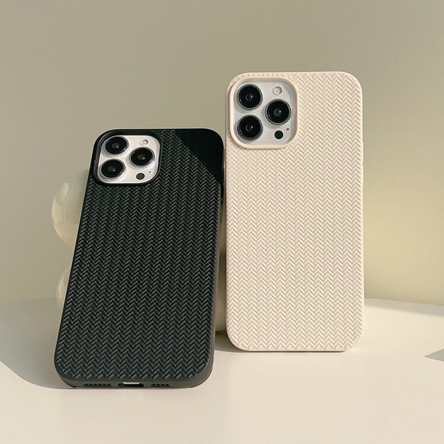 Wholesale Woven Knit Pattern Shockproof Anti-fall Tpu Soft Phone Case Cover for iPhone Xs Xr 11 12 13 14 15 16 16E Pro Max Plus