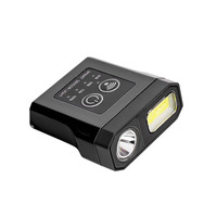 Linterna Frontal con Clip, Recargable, Sensor de Movimiento, Haz de Luz Amplio, LED, 2 Formas de Uso, para Pesca, Camping, Senderismo, Trabajo al Aire Libre