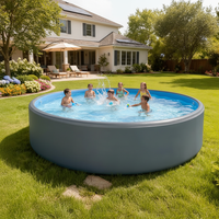 Piscine gonflable pour enfants en PVC, portable, durable, à double paroi, résistante aux UV, pliable, écologique, pour plusieurs personnes