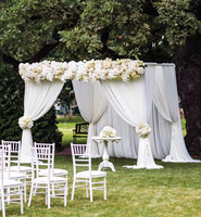 Support de toile de fond réglable 2,4 m x 2,4 m pour événements de mariage et murs floraux – Vente en gros 2024
