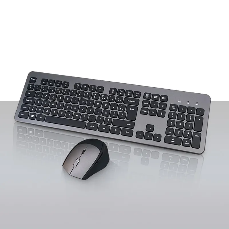 Taşınabilir makaslı klavye fare kitleri takım elbise OEM ofis 2.4GHz kablosuz klavye ve fare Combo