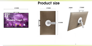 Monitor Portátil Móvil de 27 Pulgadas LCD IPS 120Hz Tipo C con Pantalla Táctil de Pared, Android 14, Pantalla Digital Inteligente Interactiva - Product Image 6