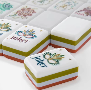 Jeu de Mahjong Américain - Jeu de Mahjong Américain transfrontalier 30mm 160 tuiles en acrylique cristallin gravées et imprimées à l'intérieur - Product Image 4