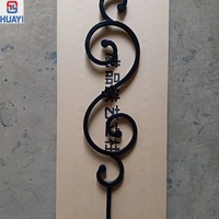 Vente en gros de rampes d'escalier carrées en acier noir mat HuaYi avec un design traditionnel, installation facile, garantie 1 an