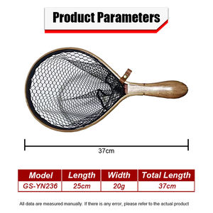 <span class=keywords><strong>Filet</strong></span> <span class=keywords><strong>de</strong></span> pêche en bois <span class=keywords><strong>de</strong></span> camphre doré <span class=keywords><strong>de</strong></span> 25cm avec manche <span class=keywords><strong>droit</strong></span> en chêne - Product Image 5