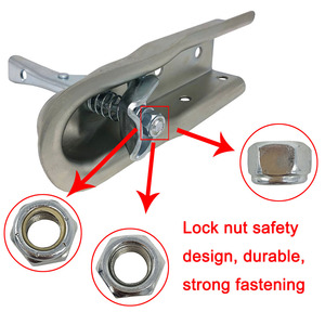 Coupleur droit à boule de remorque, taille 2, canal de 2-1/2 pouces, capacité 3500 LBS, attache de sécurité pour remorque - Product Image 3