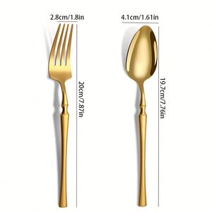Wholesale Western <b>Cutlery</b> <b>Set</b> Steak Fork Soup Spoon Flatware <b>Set</b> for Weddings Restaurants Gifts - Product Image 2